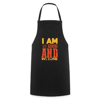 Café café génie blague cadeau drôle t-shirt - Tablier de cuisine - noir - Devant - AI Model Male 185 dark (185cm)