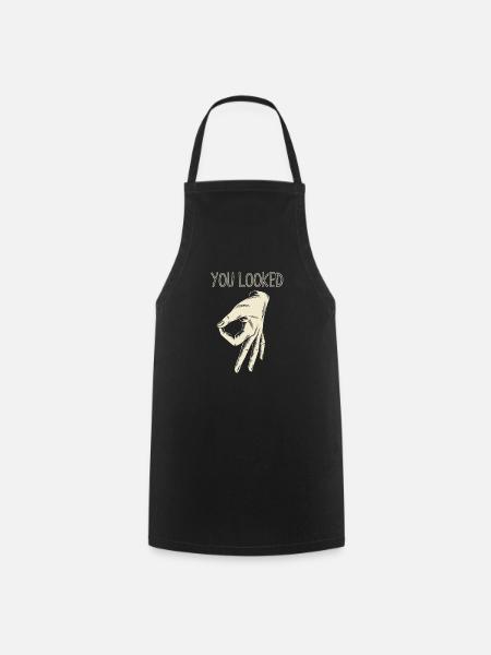 Trou jeu regarder rond jeu doigt cadeau - Tablier de cuisine - noir