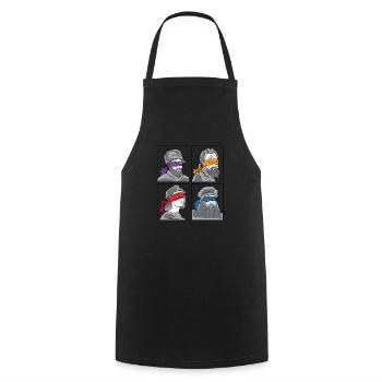 Leonardo Donatello Michelangelo Raphael gift - Cooking Apron - black - Front - AI Model Male 185 dark (185cm)