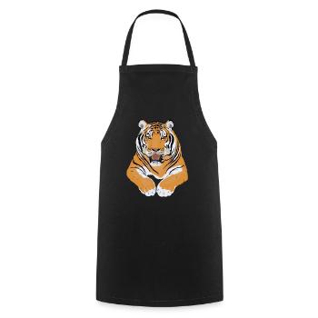 Tigre - Tablier de cuisine - noir - Devant - AI Model Male 185 dark (185cm)