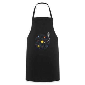 Musique Système solaire Cadeau vinyle - Tablier de cuisine - noir - Devant - AI Model Male 185 dark (185cm)