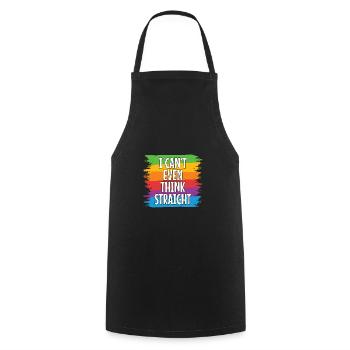 LGBT LGBTQ Arc-en-ciel Gay Lesbienne Cadeau - Tablier de cuisine - noir - Devant - AI Model Male 185 dark (185cm)