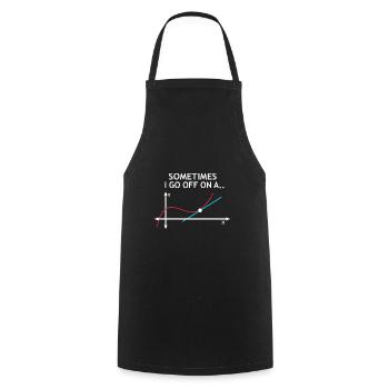 Maths maths équation enseignant - Tablier de cuisine - noir - Devant - AI Model Male 185 dark (185cm)