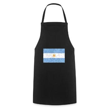 Drapeau de l’Argentine Amérique du Sud Drapeau argentin - Tablier de cuisine - noir - Devant - AI Model Male 185 dark (185cm)