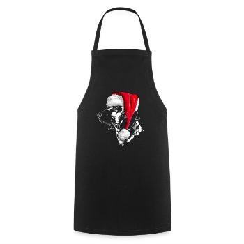 Santa BAVARIAN MOUNTAIN SWEAT DOG Noël - Tablier de cuisine - noir - Devant - AI Model Male 185 dark (185cm)