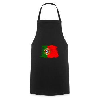 Portugal - Tablier de cuisine - noir - Devant - AI Model Male 185 dark (185cm)