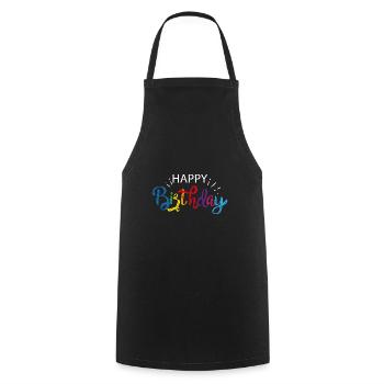 Birthday years gift happy birthday honor day - Cooking Apron - black - Front - AI Model Male 185 dark (185cm)