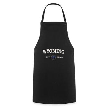 Wyoming Est - Wyoming - Cooking Apron - black - Front - AI Model Male 185 dark (185cm)