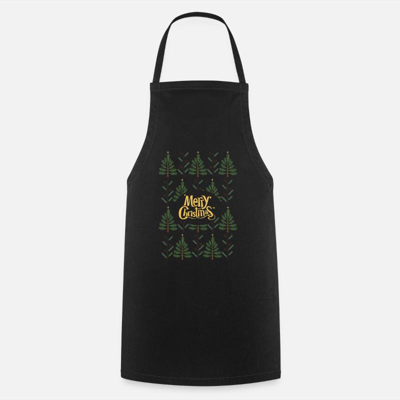 Forêt joyeux noel - Tablier de cuisine - noir