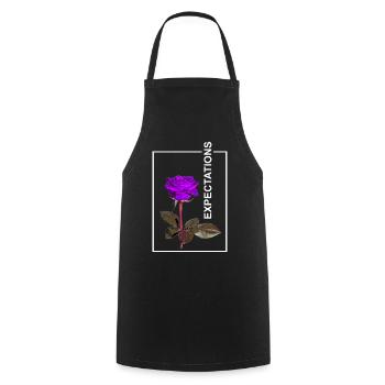 Rose Expectaions esthétique - Tablier de cuisine - noir - Devant - AI Model Male 185 dark (185cm)