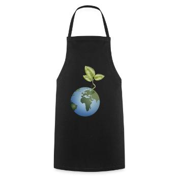 in the soil unfolds - Cooking Apron - black - Front - AI Model Male 185 dark (185cm)