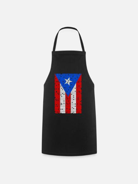 8bit Puerto Rico - Kochschürze - Schwarz
