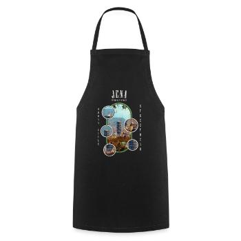 Jena Germany City Skyline Home Love - Cooking Apron - black - Front - AI Model Male 185 dark (185cm)
