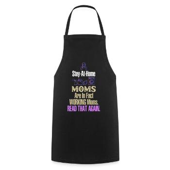 Motherhood Working Moms Read That Again Stay At Ho - Cooking Apron - black - Front - AI Model Male 185 dark (185cm)