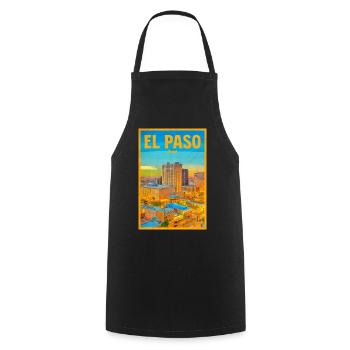 El Paso Skyline Retro - Kochschürze - Schwarz - Vorne - AI Model Male 185 dark (185cm)