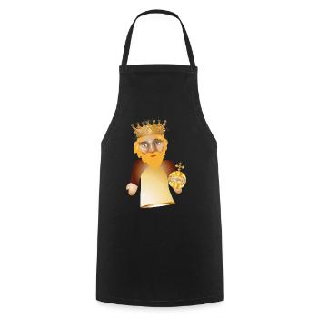 The King with Crown as Puppet Theater Figure - Cooking Apron - black - Front - AI Model Male 185 dark (185cm)
