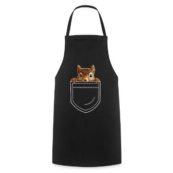 Écureuil - Tablier de cuisine - noir - Devant - AI Model Male 185 dark (185cm)