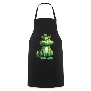 Katze Weihnachten Weihnachtselfe Geschenke Mütze - Kochschürze - Schwarz - Vorne - AI Model Male 185 dark (185cm)