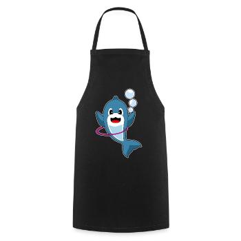 Dolphin Fitness Hoop Workout Gymnastics - Cooking Apron - black - Front - AI Model Male 185 dark (185cm)