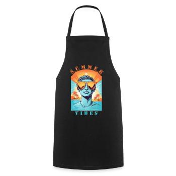 Hipsters cool - Tablier de cuisine - noir - Devant - AI Model Male 185 dark (185cm)