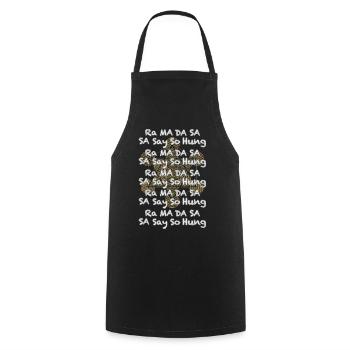 Mantra of Healing - Cooking Apron - black - Front - AI Model Male 185 dark (185cm)