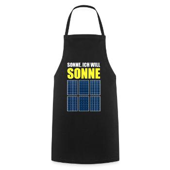 Sonne, Photovoltaik, Solarzelle, Sommerfans, Strom - Kochschürze - Schwarz - Vorne - AI Model Male 185 dark (185cm)