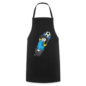 Panda Torwart Fußball - Kochschürze - Schwarz - Vorne - AI Model Male 185 dark (185cm)