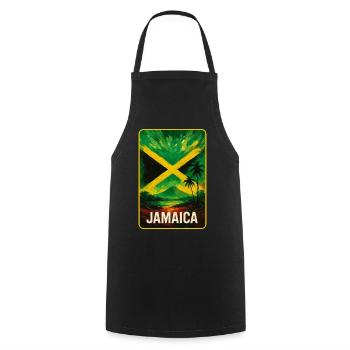 Jamaica Landscape Design - Cooking Apron - black - Front - AI Model Male 185 dark (185cm)