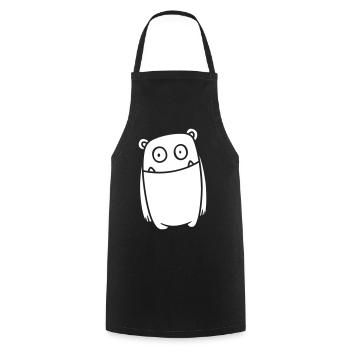 Monster Cheerful - Conception de bande dessinée Kawaii drôle - Tablier de cuisine - noir - Devant - AI Model Male 185 dark (185cm)