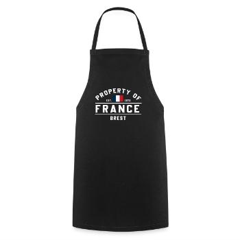 Französisches Eigentum Brest Logo - Kochschürze - Schwarz - Vorne - AI Model Male 185 dark (185cm)