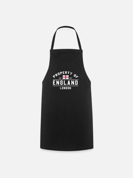 T-shirt emblème du drapeau de l’Angleterre - Tablier de cuisine - noir