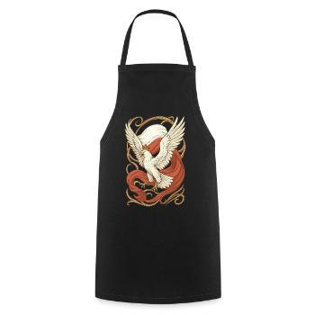 Poland Polska Eagle Flag Art Nouveau Gift - Cooking Apron - black - Front - AI Model Male 185 dark (185cm)