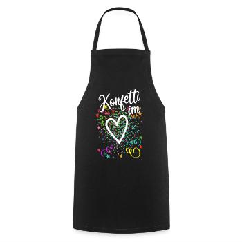 Confetti in the Heart - Carnival in the Blood - Cooking Apron - black - Front - AI Model Male 185 dark (185cm)