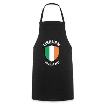 Tee du drapeau irlandais du Lisburn Shield - Tablier de cuisine - noir - Devant - AI Model Male 185 dark (185cm)
