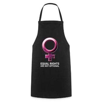 Equal Rights Are Not Optional Feminism - Cooking Apron - black - Front - AI Model Male 185 dark (185cm)