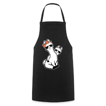 2 Llamas Mom Kid Cool Mom Sunglasses Mom - Cooking Apron - black - Front - AI Model Male 185 dark (185cm)