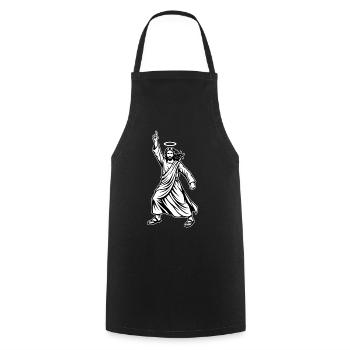 Dancing Jesus - Funny Disco Meme - Cooking Apron - black - Front - AI Model Male 185 dark (185cm)