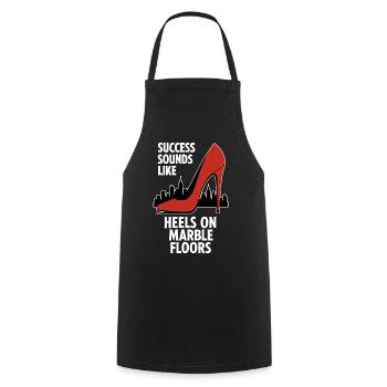 Success Sounds Like Heels - Business Skyline - Cooking Apron - black - Front - AI Model Male 185 dark (185cm)