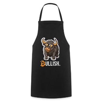 Bitcoin Bull Bullish - Cooking Apron - black - Front - AI Model Male 185 dark (185cm)