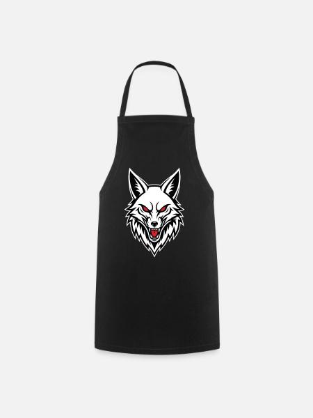 Wild Fox Maskottchen-Logo Sport-Gaming-Geschenk - Kochschürze - Schwarz