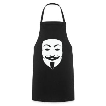Anonymus_Maske - Tablier de cuisine - noir - Devant - AI Model Male 185 dark (185cm)