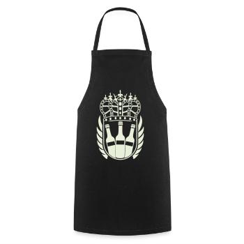 Königliches Bier Logo - Kochschürze - Schwarz - Vorne - AI Model Male 185 dark (185cm)