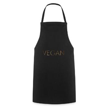 Vegan - Cooking Apron - black - Front - AI Model Male 185 dark (185cm)