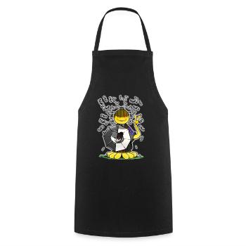 super duper sensei - Cooking Apron - black - Front - AI Model Male 185 dark (185cm)