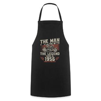 1956 Vintage homme mythe légende moto - Tablier de cuisine - noir - Devant - AI Model Male 185 dark (185cm)