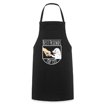 Bichon Frise Best Friends For Life - Cooking Apron - black - Front - AI Model Male 185 dark (185cm)