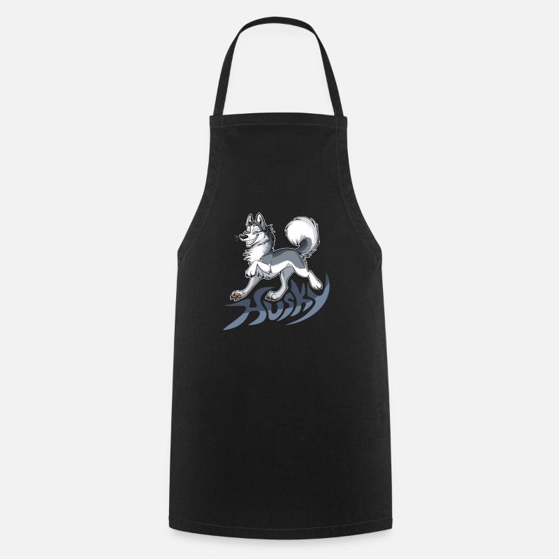 Musky Husky - Cooking Apron - black