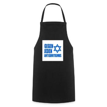 Gegen jeden antisemitismus - Kochschürze - Schwarz - Vorne - AI Model Male 185 dark (185cm)