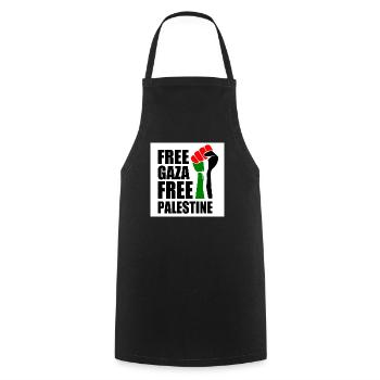 Free gaza Free palestine - Kochschürze - Schwarz - Vorne - AI Model Male 185 dark (185cm)