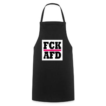 Fck afd - Kochschürze - Schwarz - Vorne - AI Model Male 185 dark (185cm)